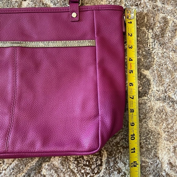 Thirty One TOWNSFAIR REVERSIBLE TOTE -PALACE OF JEWELLS PEBBLE Purse Bag Purple - Picture 12 of 12